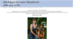 Desktop Screenshot of michigangermanshepherd.com